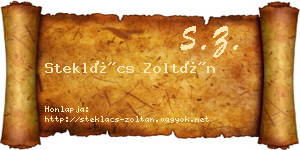 Steklács Zoltán névjegykártya