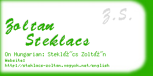 zoltan steklacs business card